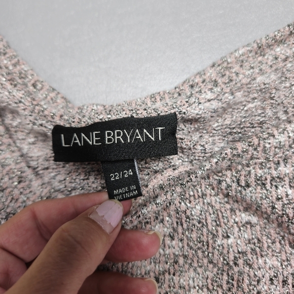 Lane Bryant pink and gray silver sparkle tank top women's plus size 22/24 - Picture 3 of 8